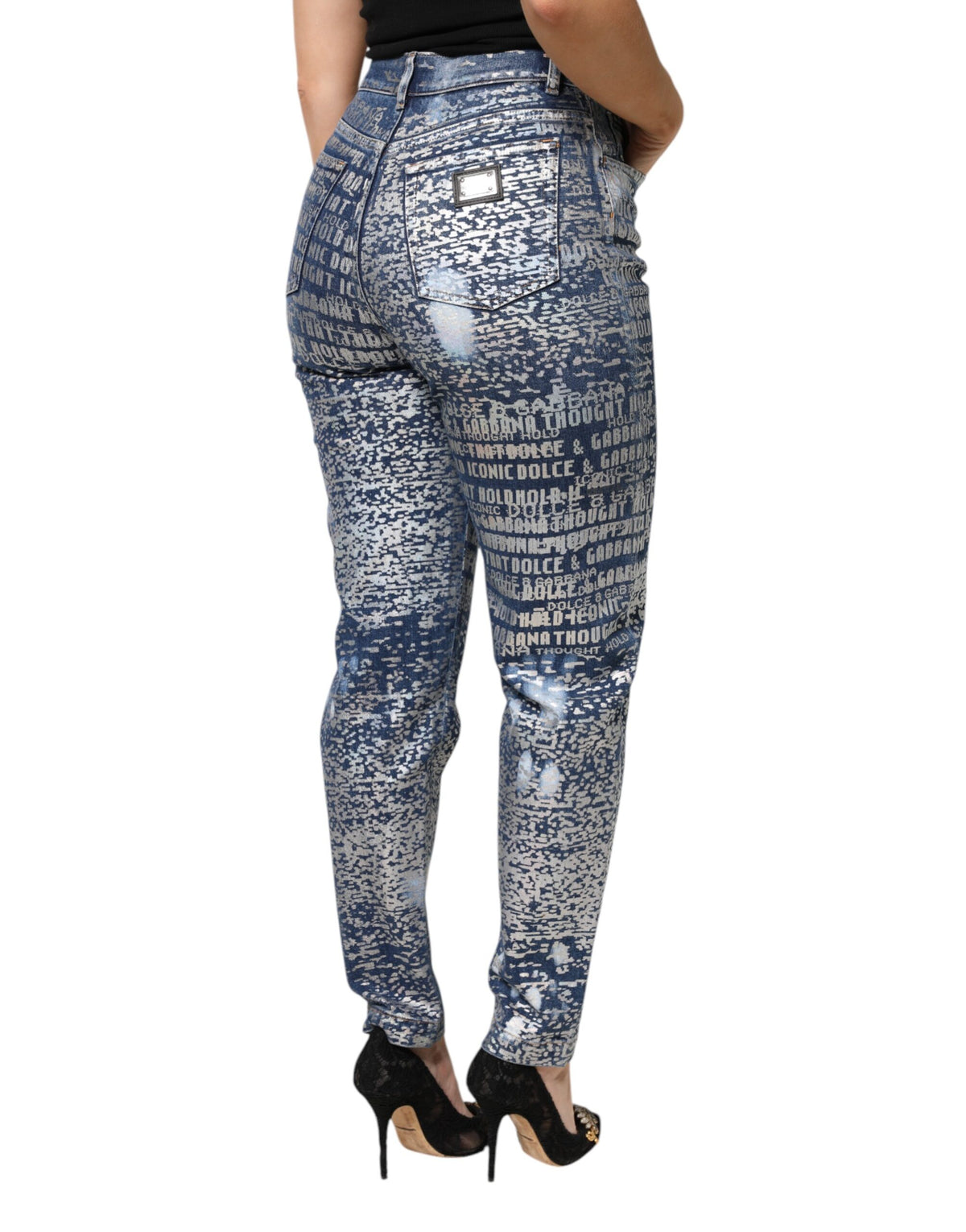 Dolce & Gabbana Blue Washed High-Waist Denim Jeans