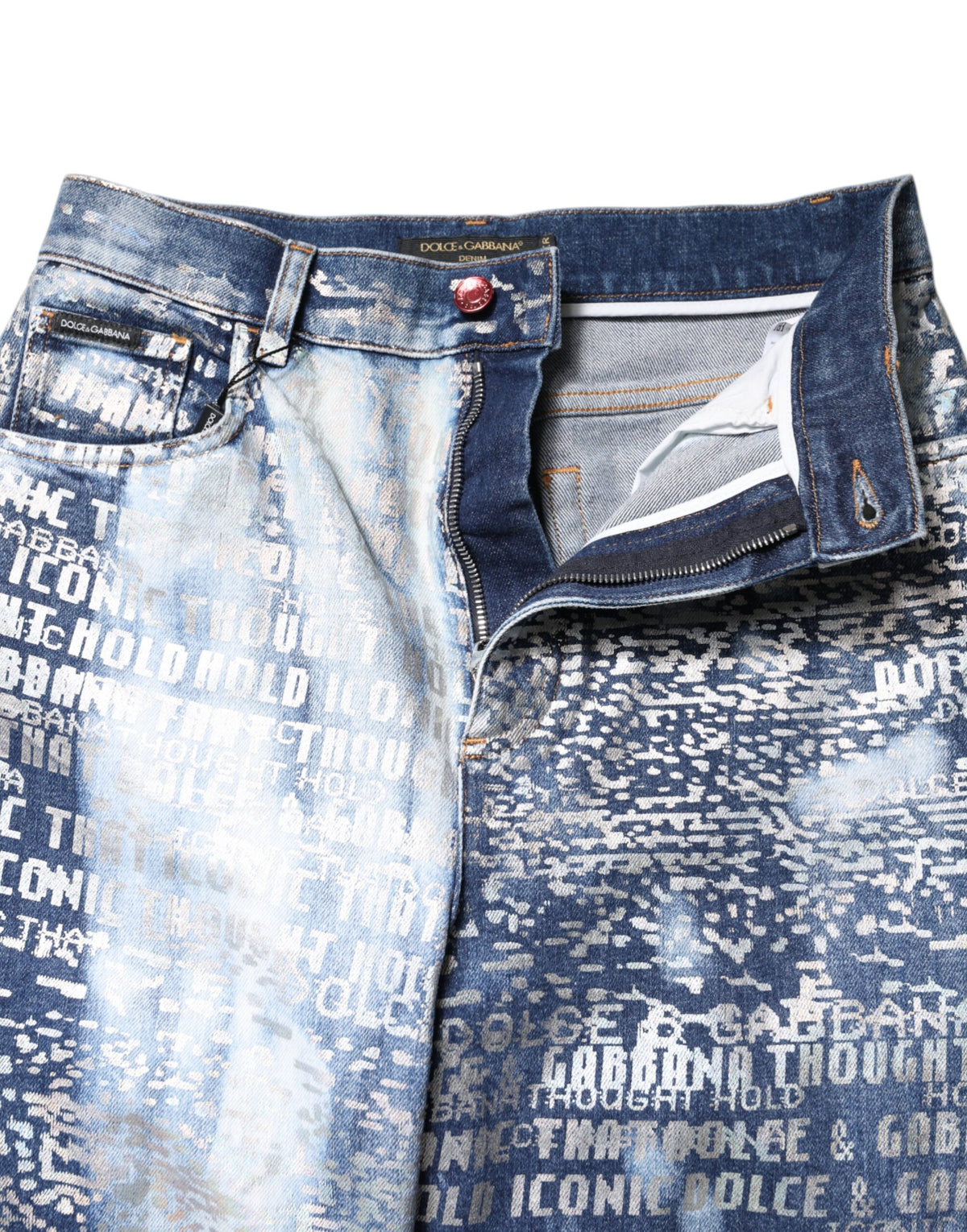 Dolce & Gabbana Blue Washed High-Waist Denim Jeans