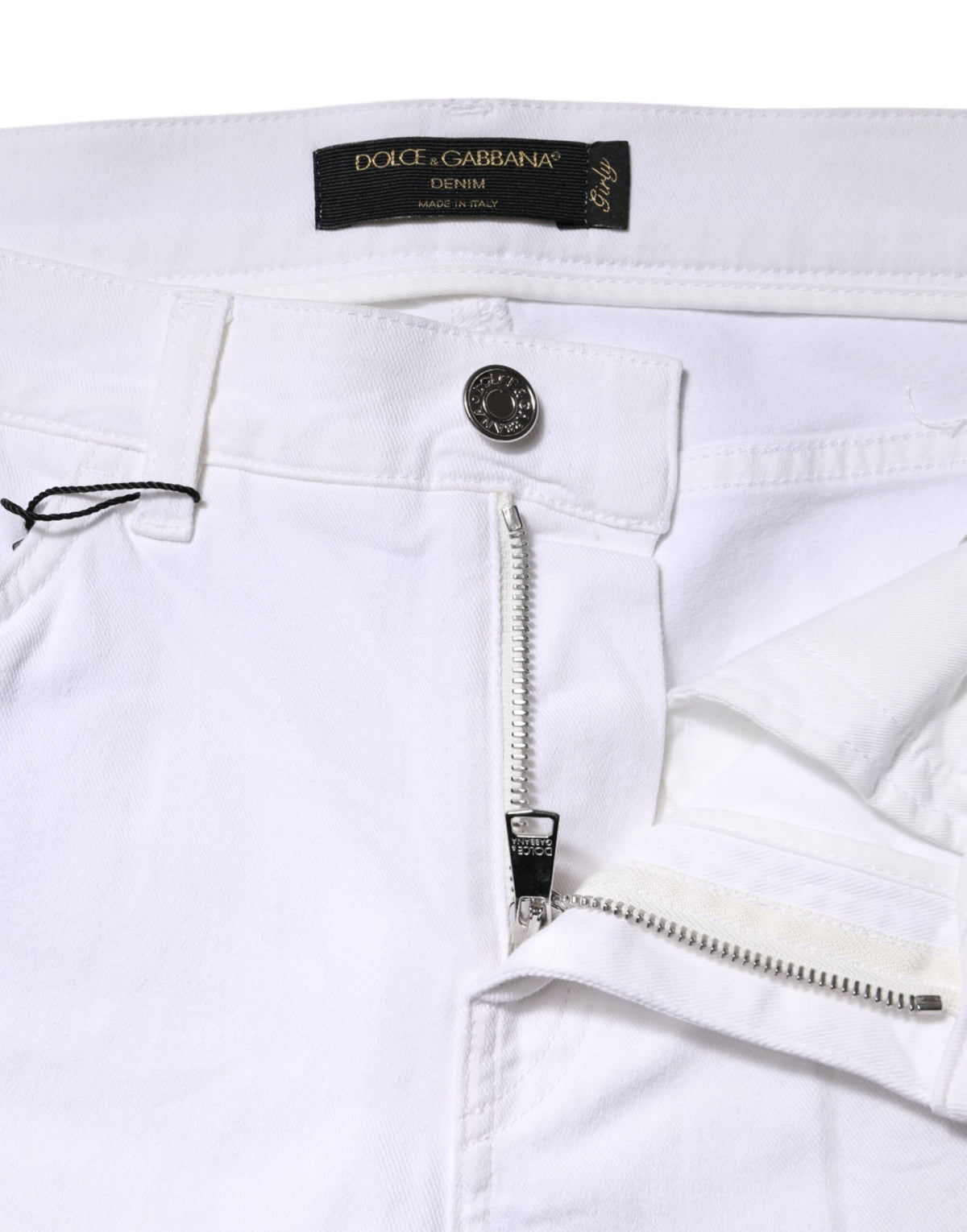 Dolce & Gabbana White Floral Sequin GIRLY Denim Jeans