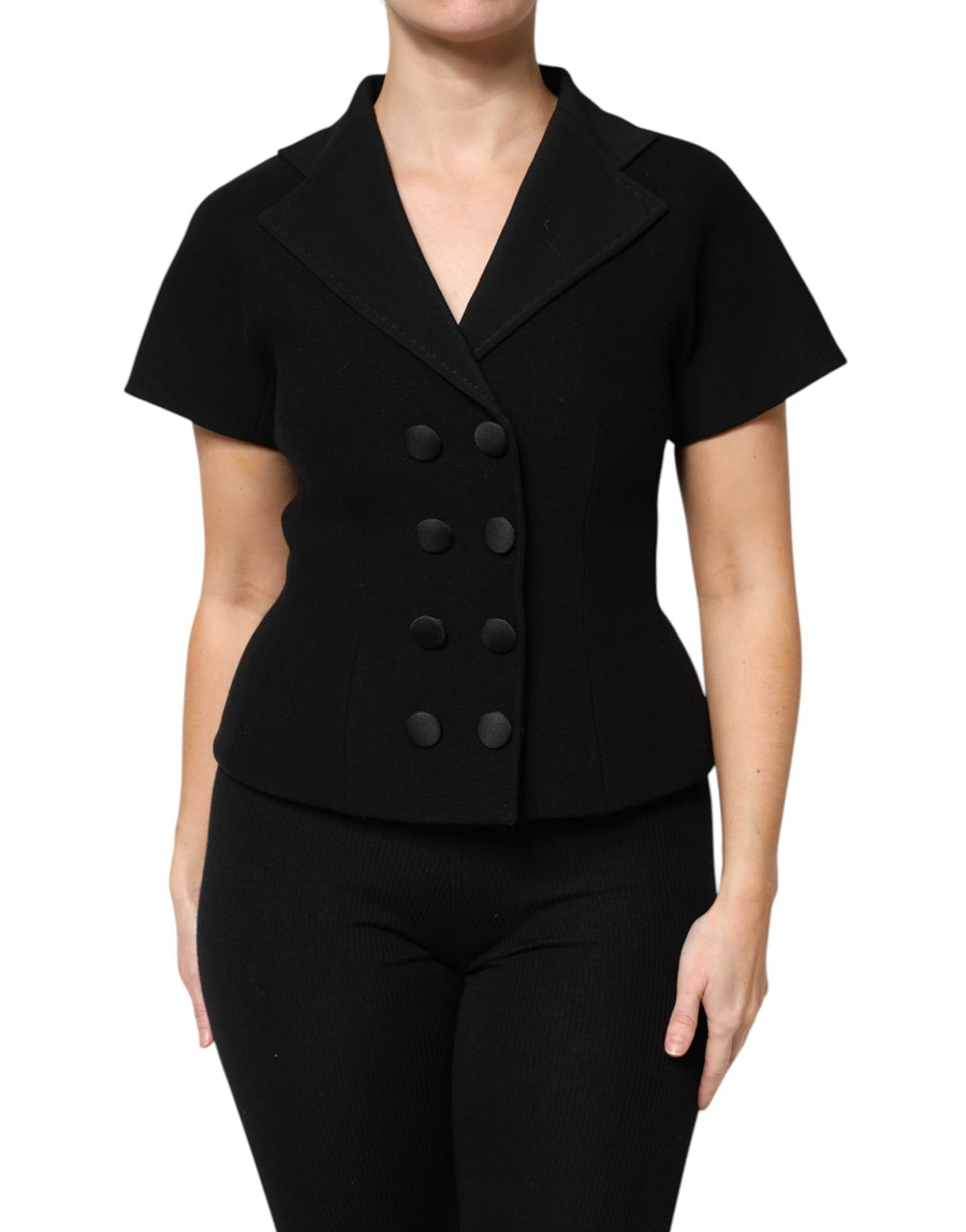 Dolce & Gabbana Black Wool Double Breasted Jacket