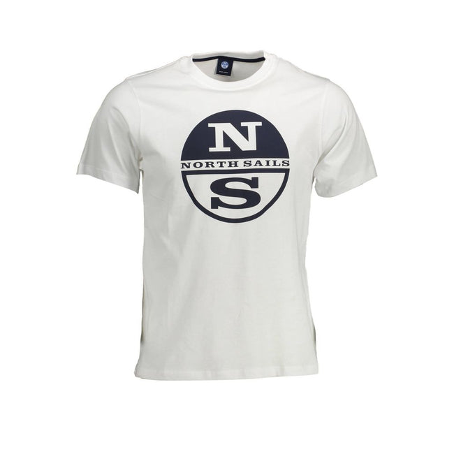 North Sails Bianco Baumwoll-T-Shirt für Herren