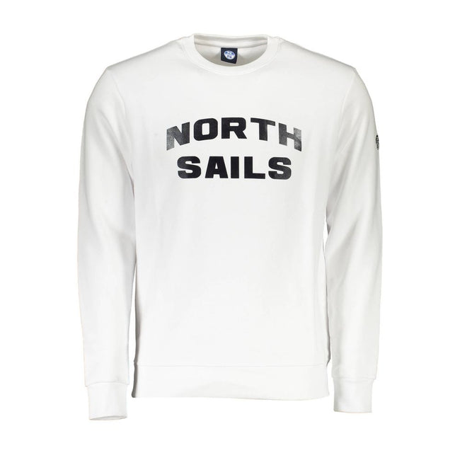 North Sails Bianco Baumwoll-Sweatshirt für Herren