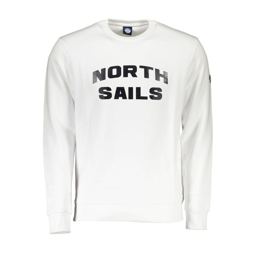 North Sails Bianco Baumwoll-Sweatshirt für Herren