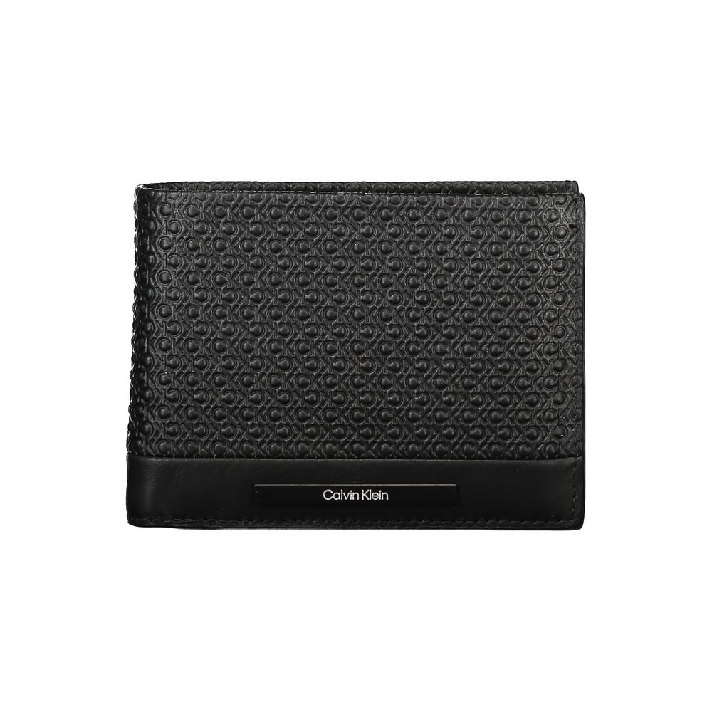 Calvin Klein Schwarzes Leder Portemonnaie