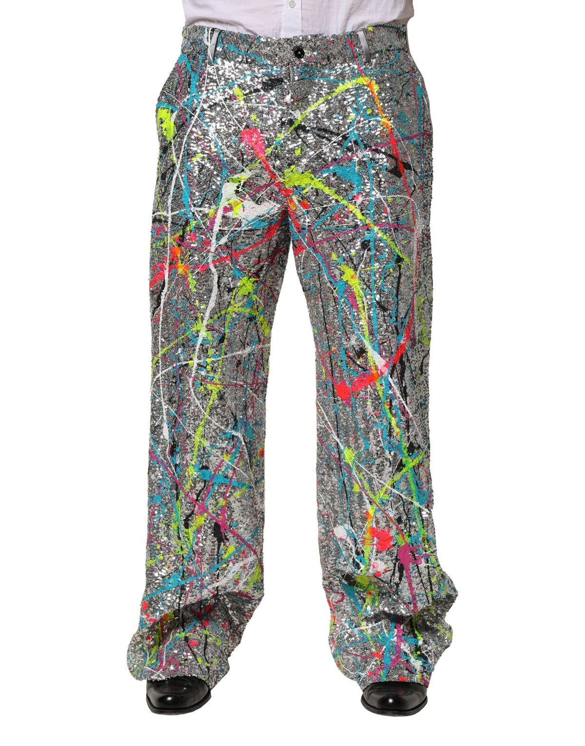 Dolce & Gabbana Multicolor Sequined Trousers