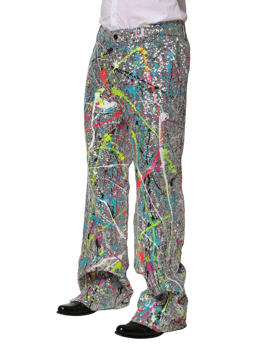 Dolce & Gabbana Multicolor Sequined Trousers