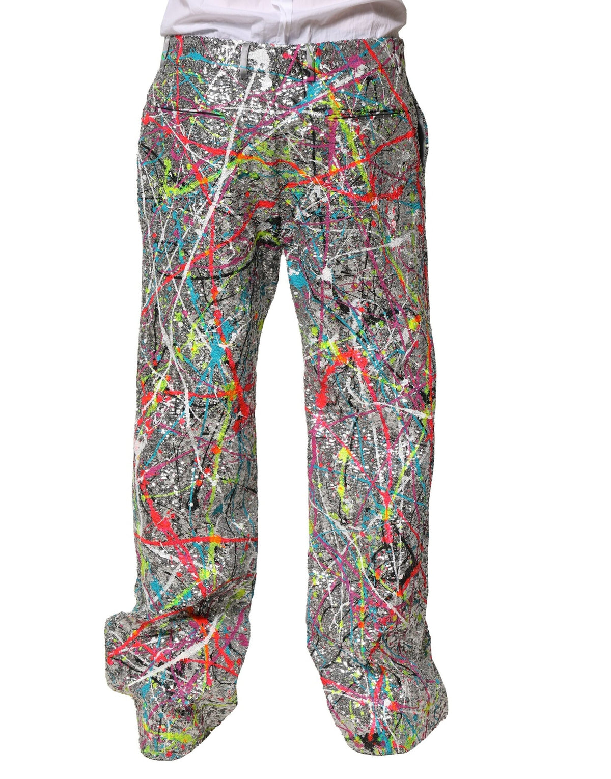 Dolce & Gabbana Multicolor Sequined Trousers