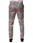 Dolce & Gabbana mehrfarbige Jacquardhose mit Blumenmuster