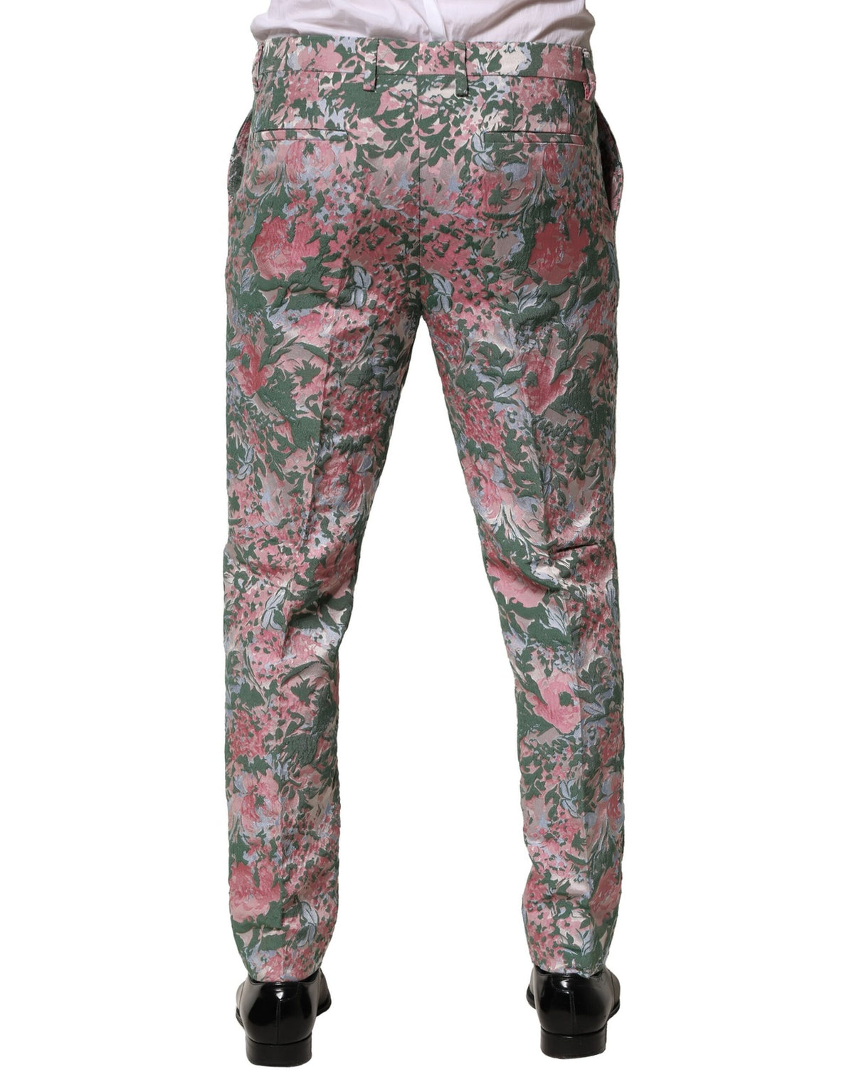 Dolce & Gabbana Multicolor Floral Jacquard Trousers