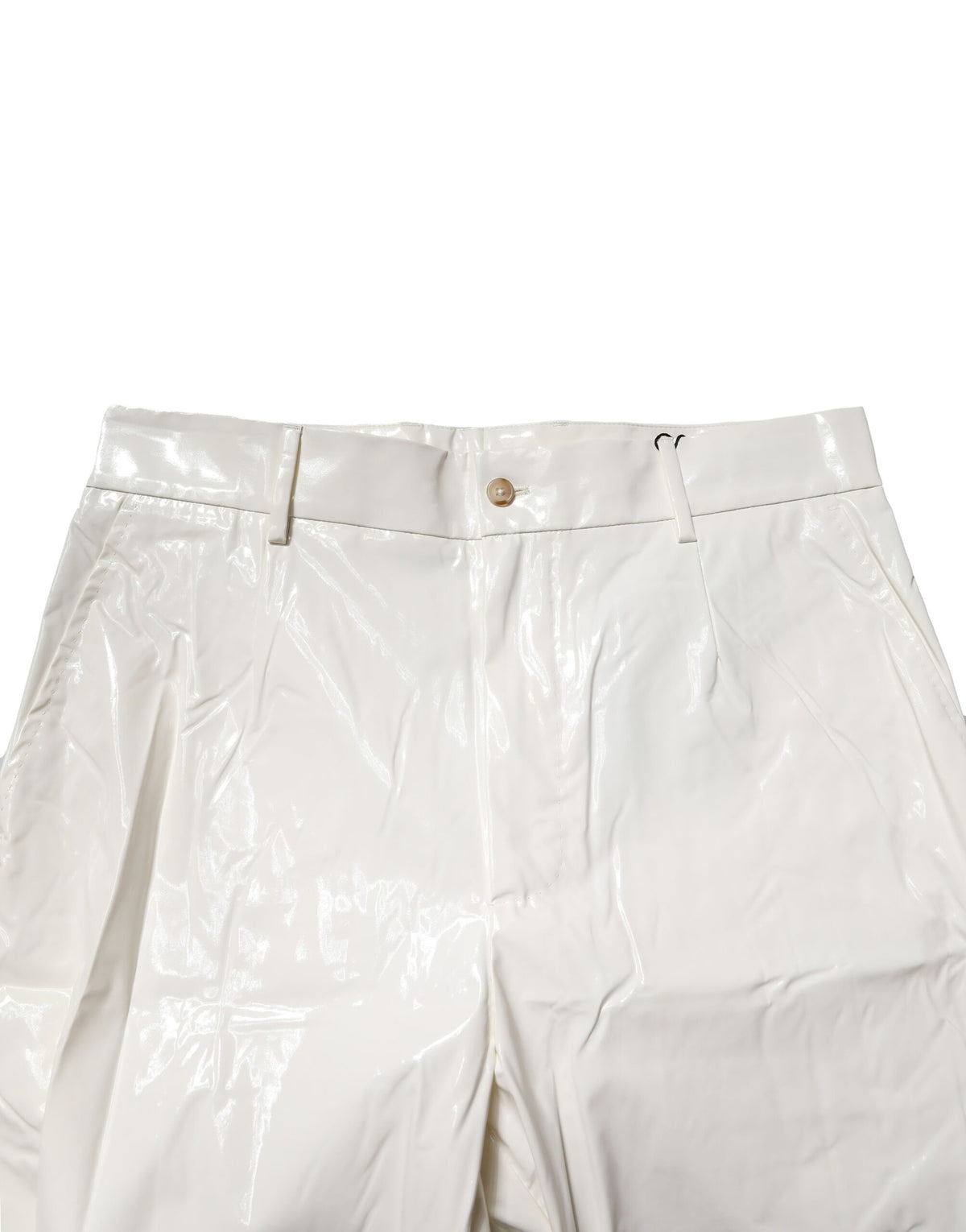 Dolce & Gabbana White Nylon Tapered Men's Trousers
