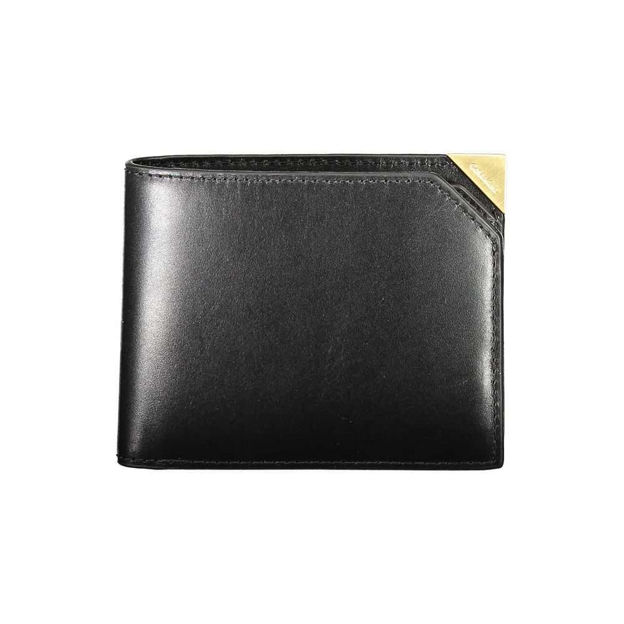 Calvin Klein Schwarzes Leder Portemonnaie