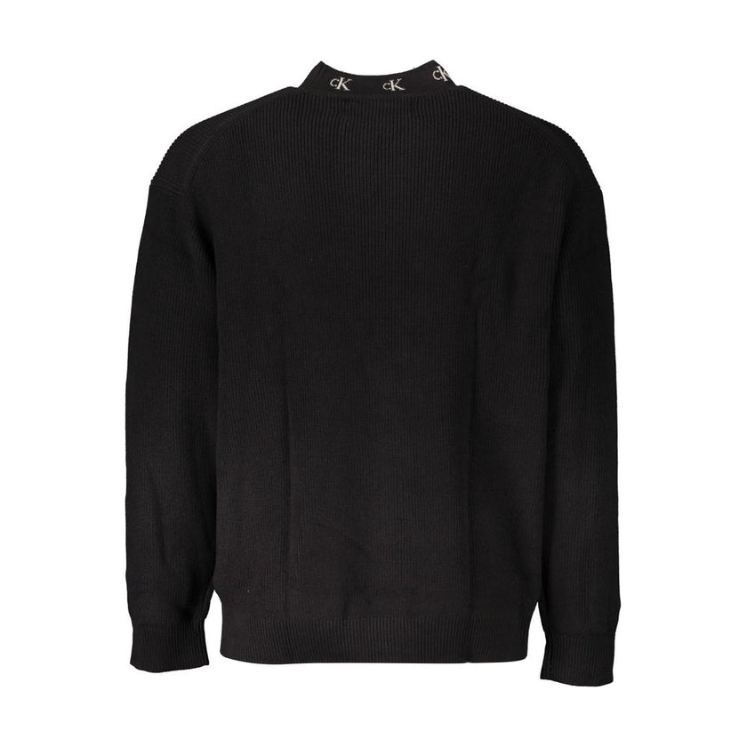 Calvin Klein Schwarzer Baumwollpullover für Männer