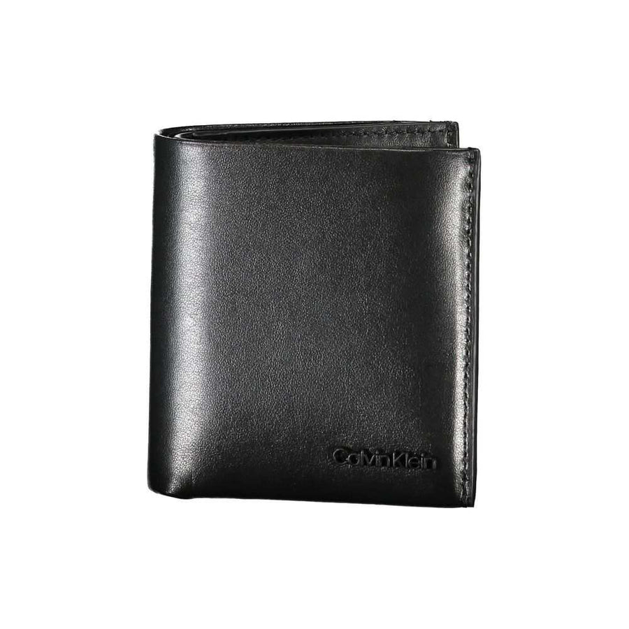 Calvin Klein Schwarzes Leder Portemonnaie