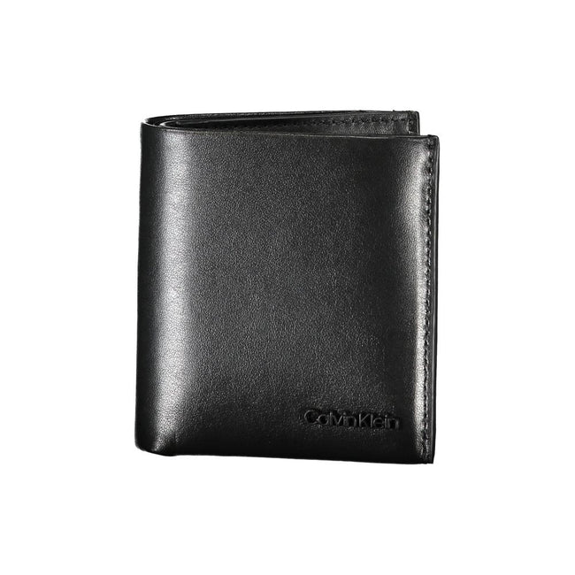 Calvin Klein Schwarzes Leder Portemonnaie
