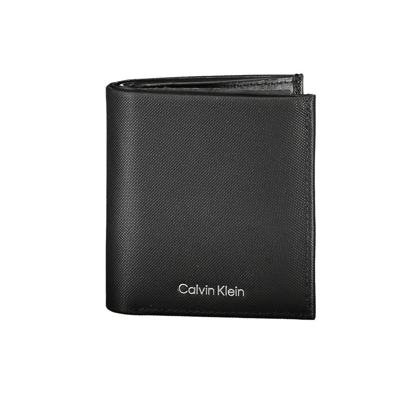 Calvin Klein Schwarzes Leder Portemonnaie