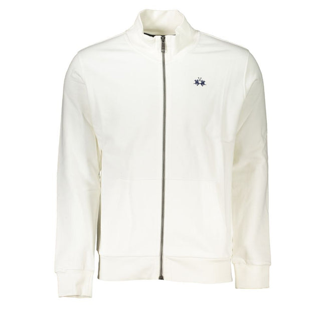 La Martina Bianco Baumwoll-Sweatshirt für Herren