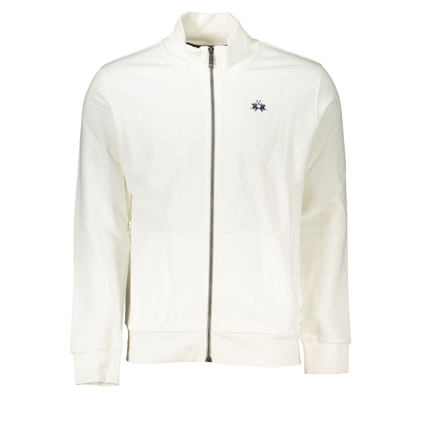 La Martina Bianco Baumwoll-Sweatshirt für Herren