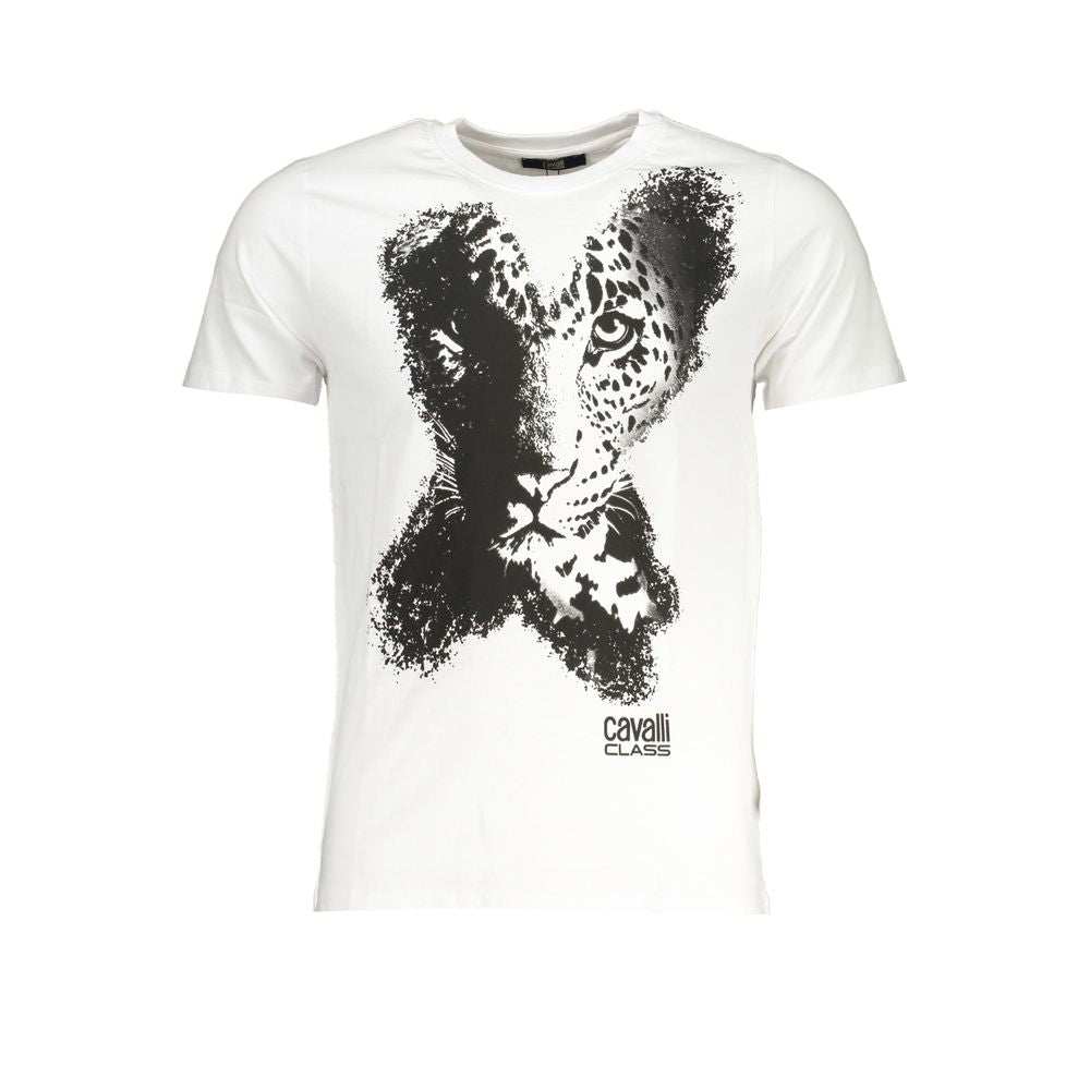 Cavalli Class White Men's Cotton T-Shirt