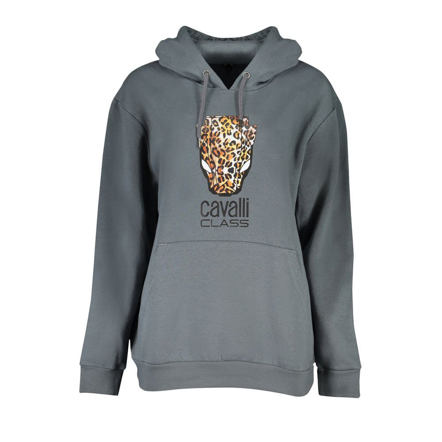 Cavalli Class Grey Cotton Sweatshirt