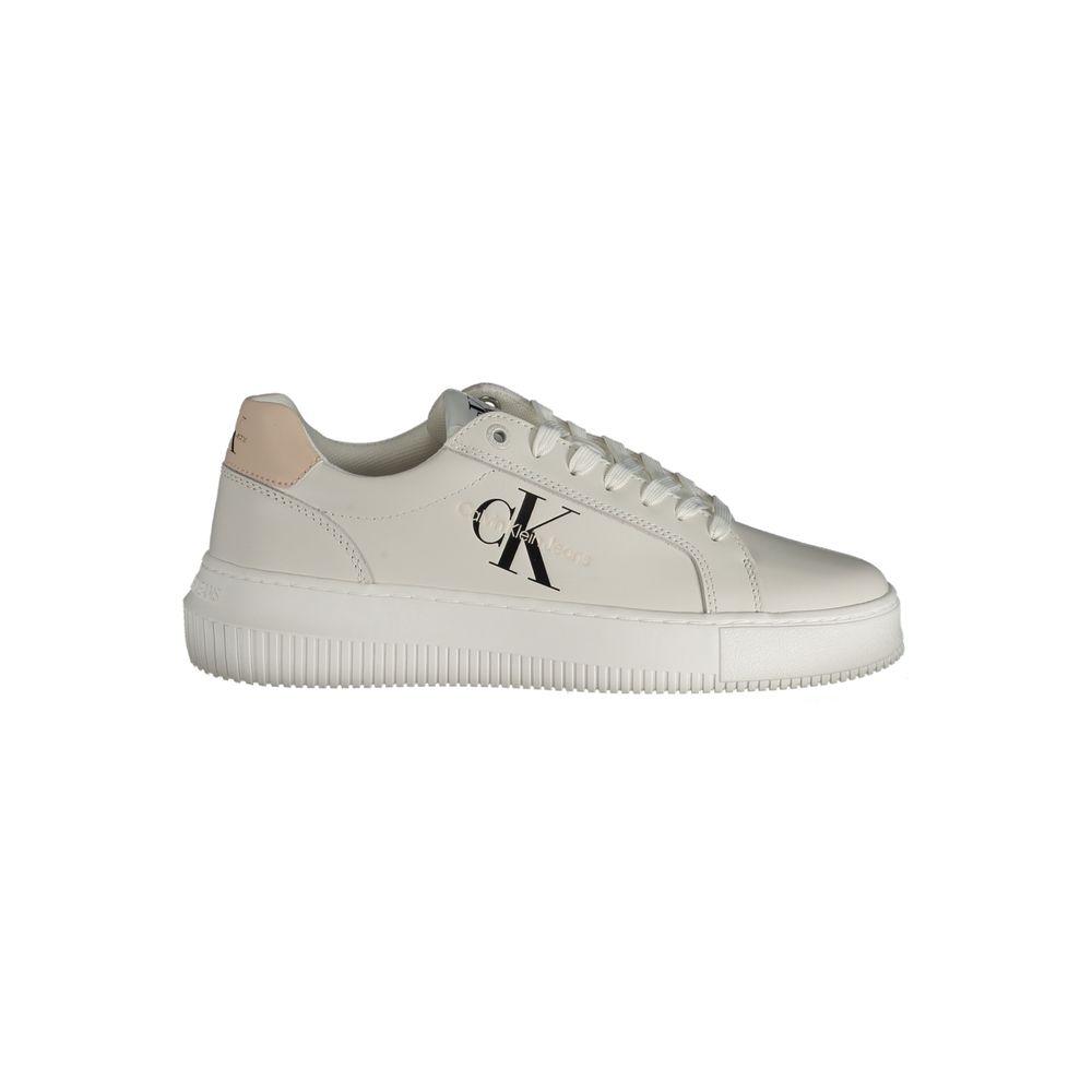 Calvin Klein Bianco Damen-Sneaker aus Polyurethan