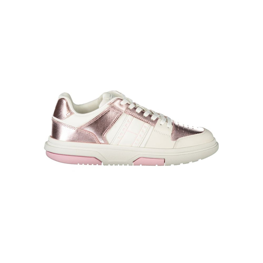 Tommy Hilfiger White Polyester Athletic-Style Sneakers