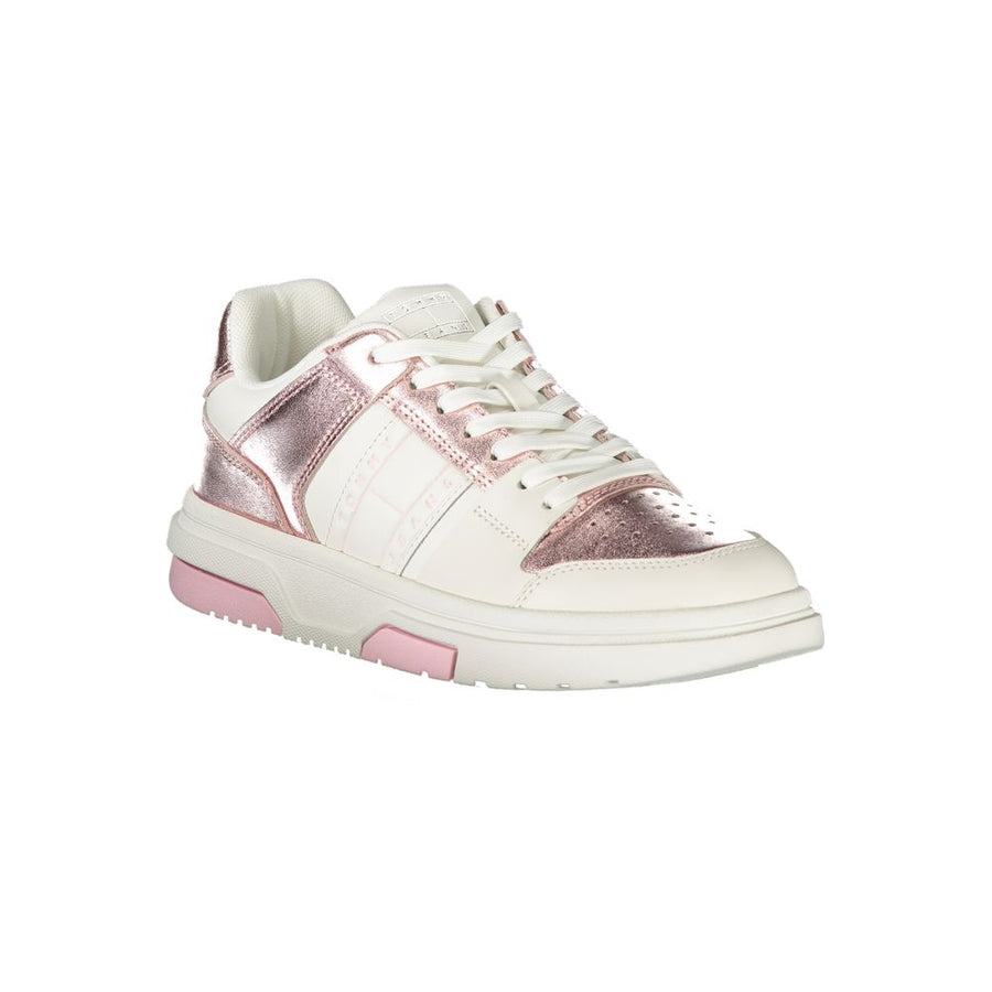 Tommy Hilfiger White Polyester Athletic-Style Sneakers