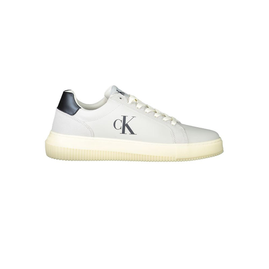 Calvin Klein Men's White Polyurethane Sneakers