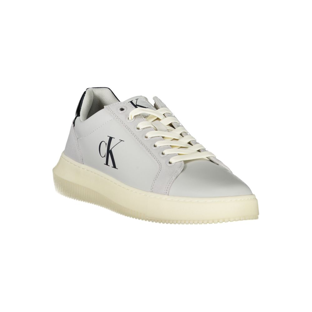 Calvin Klein Men's White Polyurethane Sneakers