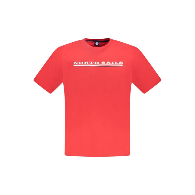 North Sails Rosso Baumwoll-T-Shirt für Herren
