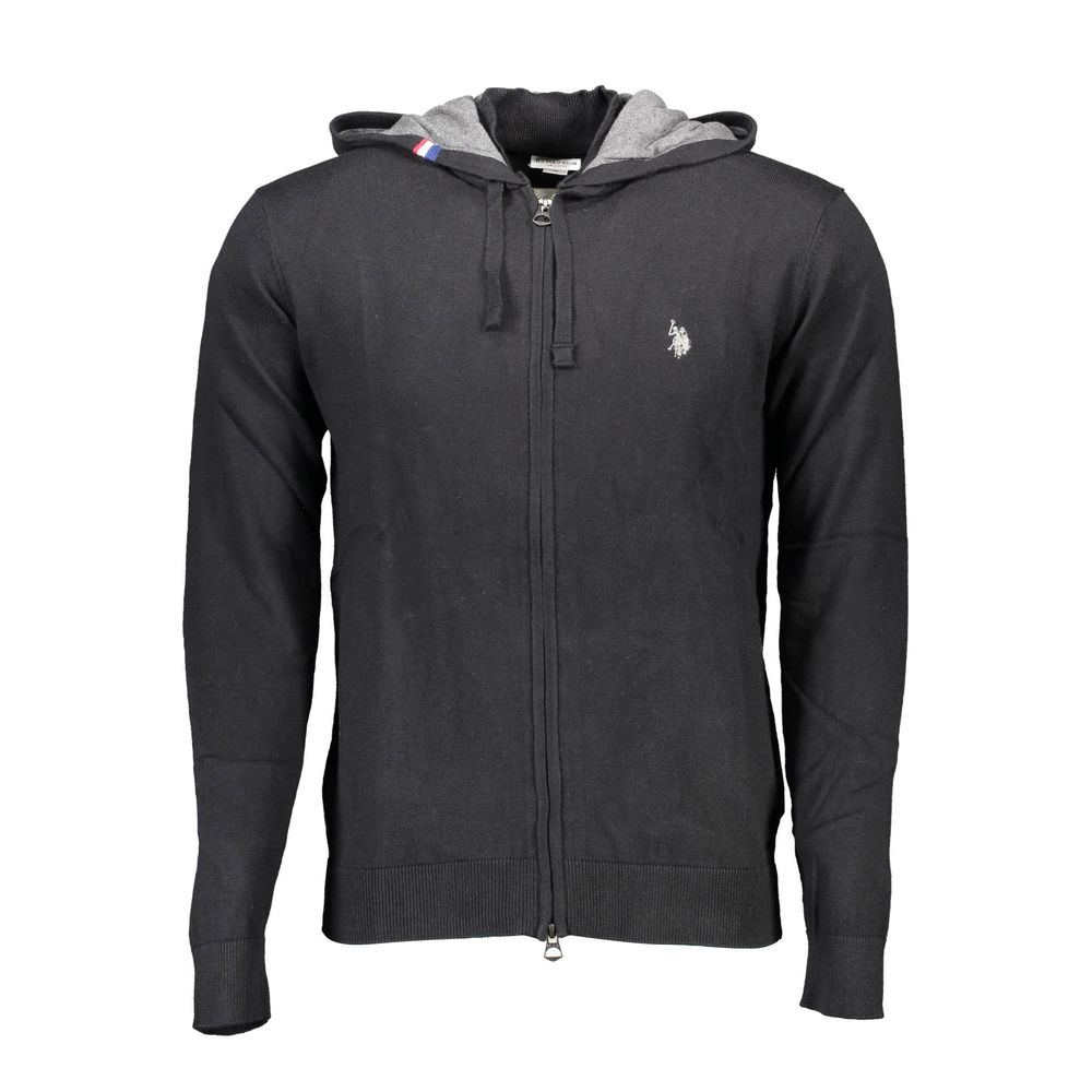 U.S. POLO ASSN. Schwarzes Baumwollhemd