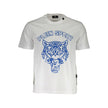 Plein Sport Weißes Baumwoll-T-Shirt für Herren