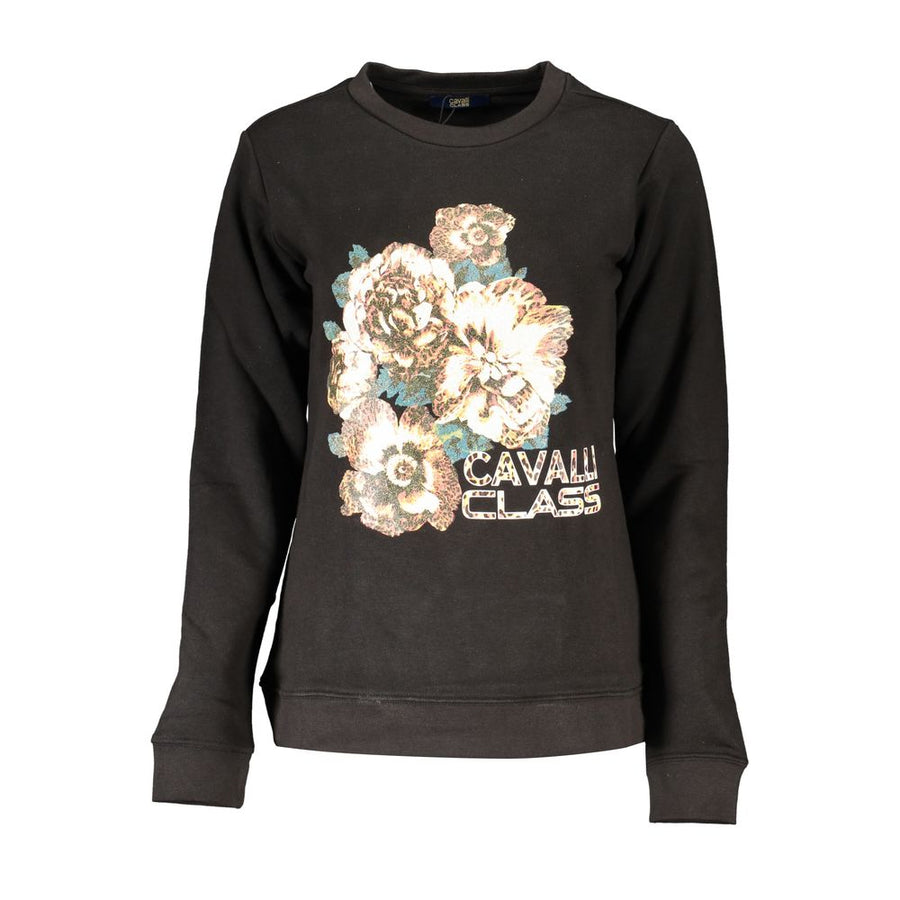 Cavalli Class Women's Black Cotton Sweatshirt