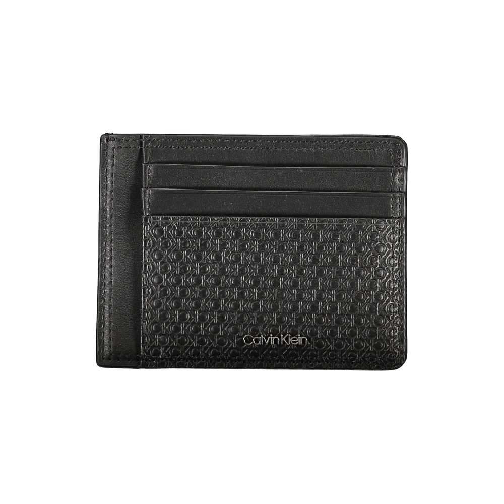 Calvin Klein Elegant Black Leather Wallet with Card Holder
