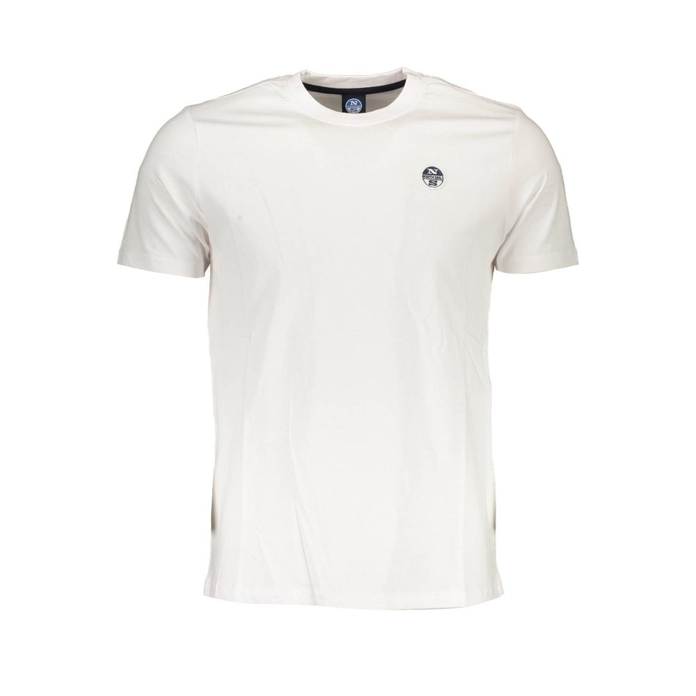 North Sails Bianco Baumwoll-T-Shirt für Herren