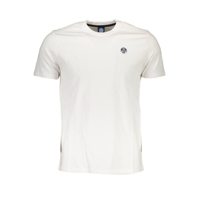 North Sails Bianco Baumwoll-T-Shirt für Herren