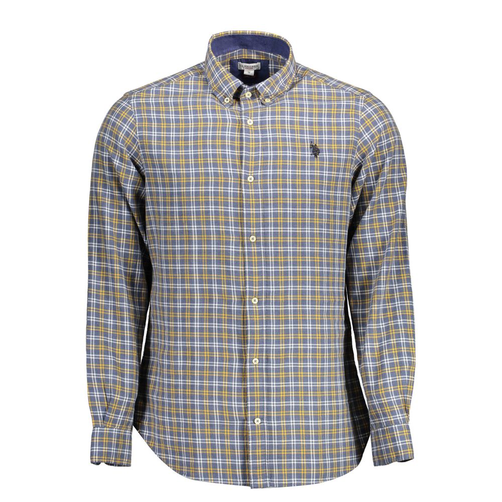 U.S. POLO ASSN. Herrenhemd aus blauer Baumwolle