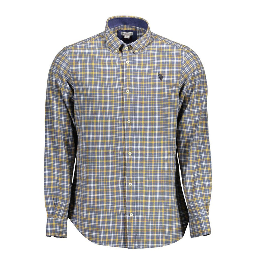 U.S. POLO ASSN. Herrenhemd aus blauer Baumwolle