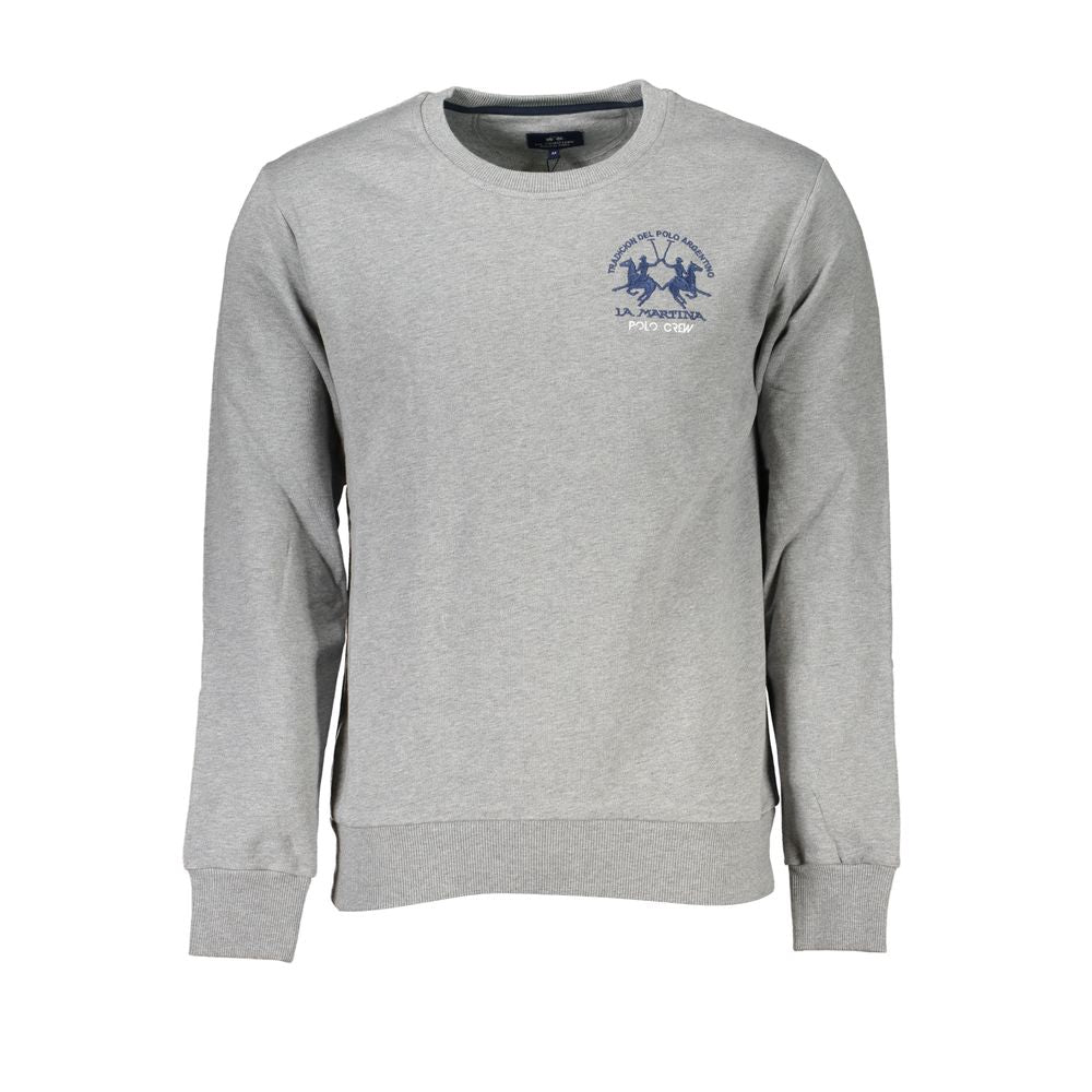 La Martina Grigio Baumwoll-Sweatshirt für Herren