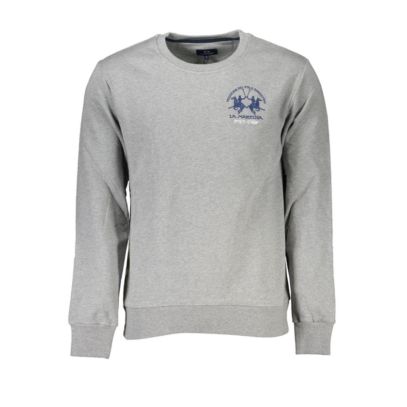 La Martina Grigio Baumwoll-Sweatshirt für Herren