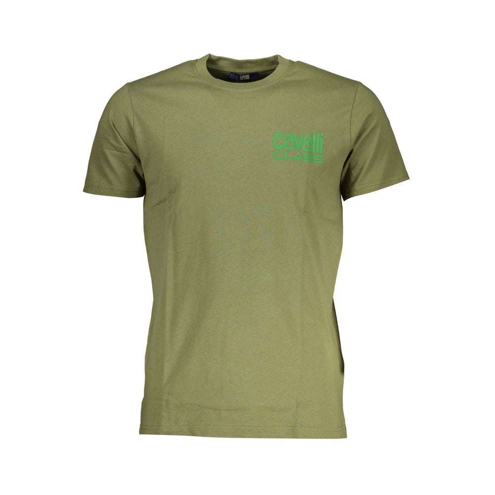 Cavalli Class Men's Green Cotton T-Shirt
