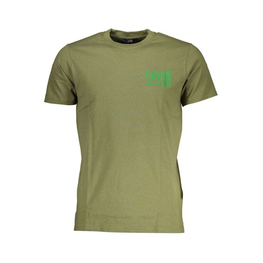Cavalli Class Men's Green Cotton T-Shirt