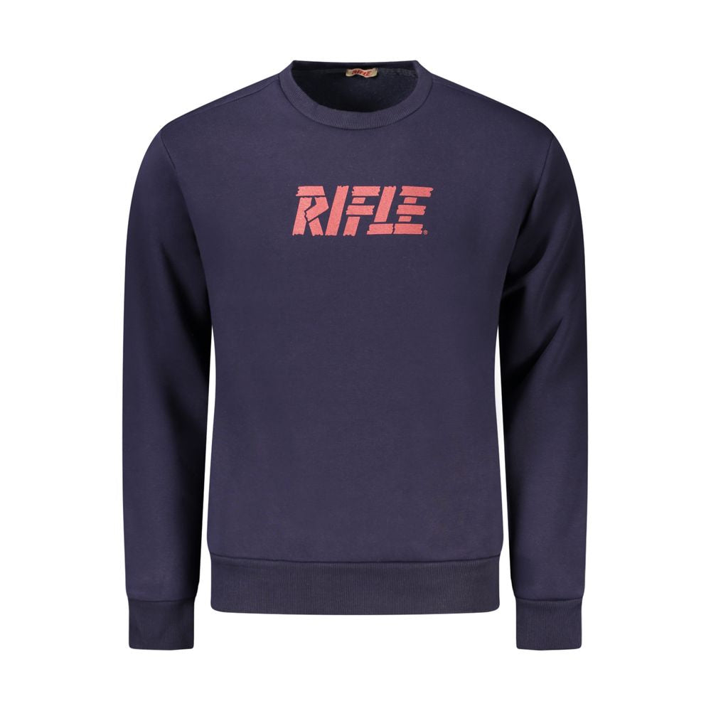 Rifle Blauer Baumwollpullover für Herren