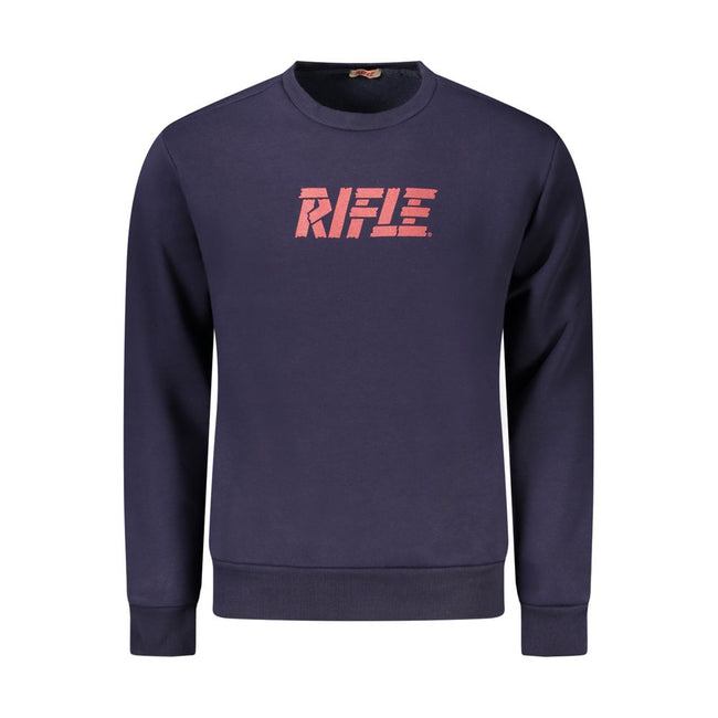 Rifle Blauer Baumwollpullover für Herren