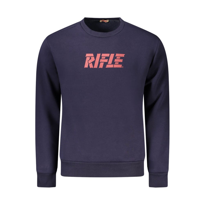Rifle Blauer Baumwollpullover für Herren