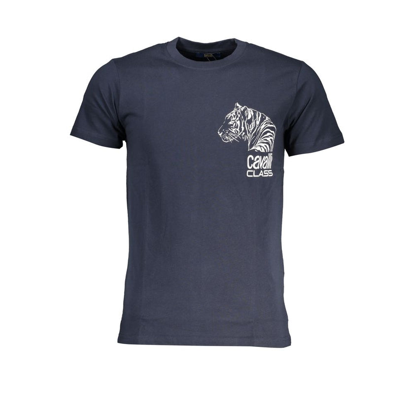 Cavalli Class Blu Baumwoll-T-Shirt für Herren