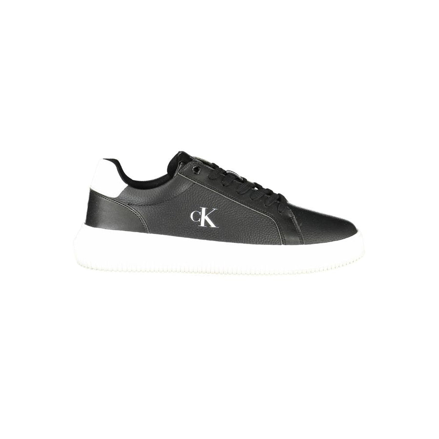 Calvin Klein Men's Black Leather Sneaker