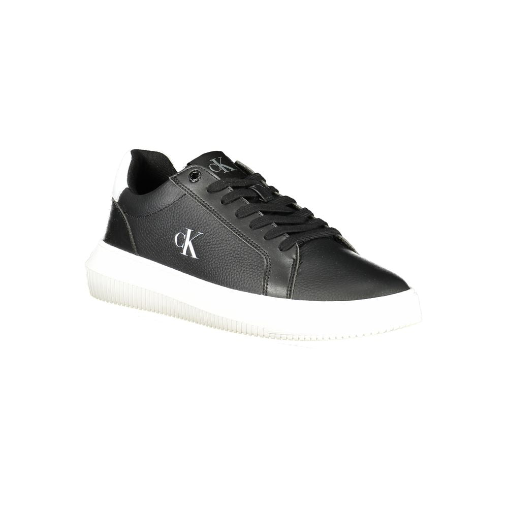 Calvin Klein Men's Black Leather Sneaker