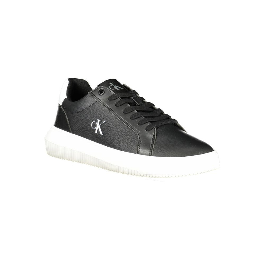 Calvin Klein Men's Black Leather Sneaker