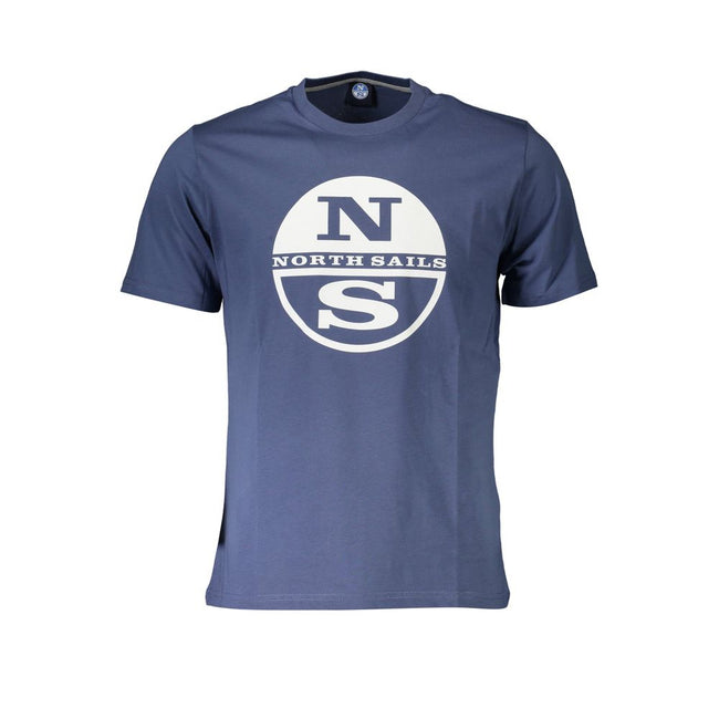 North Sails Blu Baumwoll-T-Shirt für Herren
