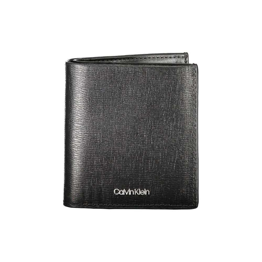 Calvin Klein Schwarzes Leder Portemonnaie